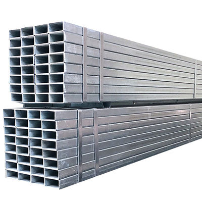 理論的な重量による請求 Hot Dip Galvanized Square Steel Pipe GI Tube Galvanized Steel GI Square Pipe Per Meter 熱浸しガルバン化正方形鋼管 GIチューブ