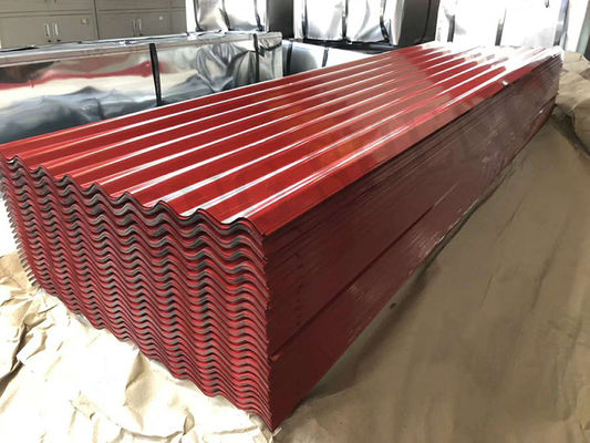 硬度 硬度 ASTM A653 Dx51d Z275 PPGI カラーコーティング プリペイント ガルバン化 波紋鋼 金属屋根シート