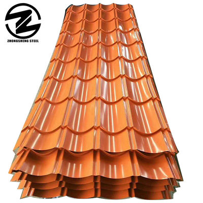 ホットロール技術 0.35*1000mm 0.6mm 白 PPGI 瓦状屋根板 建材用