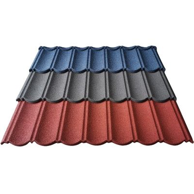 石で覆われた鋼製屋根タイル 20g-275g/m2 亜鉛コーティングとPVOC認証のローマタイル