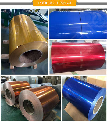 50mm-1600mm 幅 RAL 3003 RAL3004 耐久性製品のためのO H112温度でカラーコーティングアルミコイル