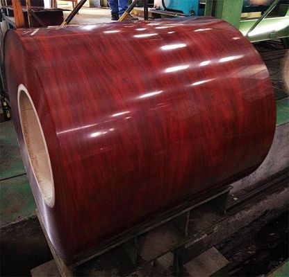 ASTM 標準 木材粒色塗装 熱帯スレッドコイル PPGI 屋根板用鋼コイル SIRM 認定・承認