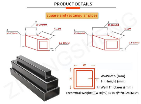 APIパイププライム ASTM 50 x 50 カーポート用方形チューブ