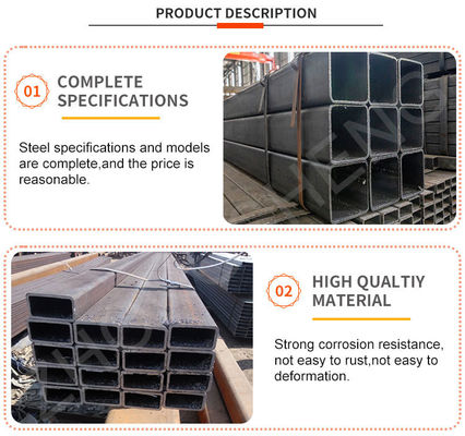 ASTM 100 x 100 x 4mm MS 平方チューブ 6m 長さと軽く油塗り 合理的に保証