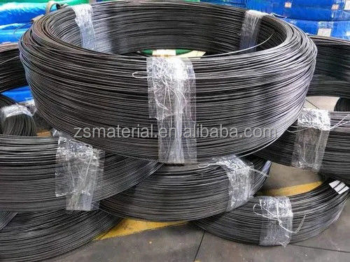 3mm 4mm 5mm 6mm BLACK Surface Low Carbon Steel Wire for Prestressed Concrete High Tensile Strength Cutting Service プレストレスされたコンクリートの高張力切断サービスのための低炭素鋼線