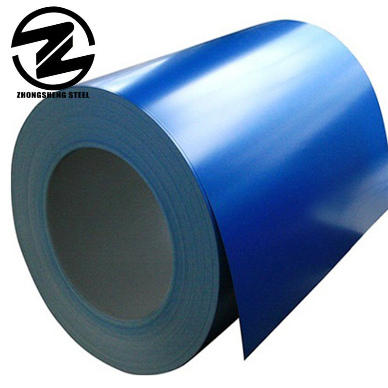 3-5トンのコイル重量Z121-Z180 コーティング RAL5017 ブルー プリペイント PPGI スチールコイル 0.21*914mm