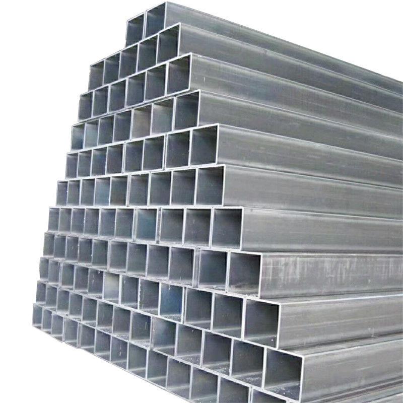 GB標準GI 12M長さと2mm厚さのガルバनाइズされた四角形直角管 50x100mm 100x100mmサイズ保証