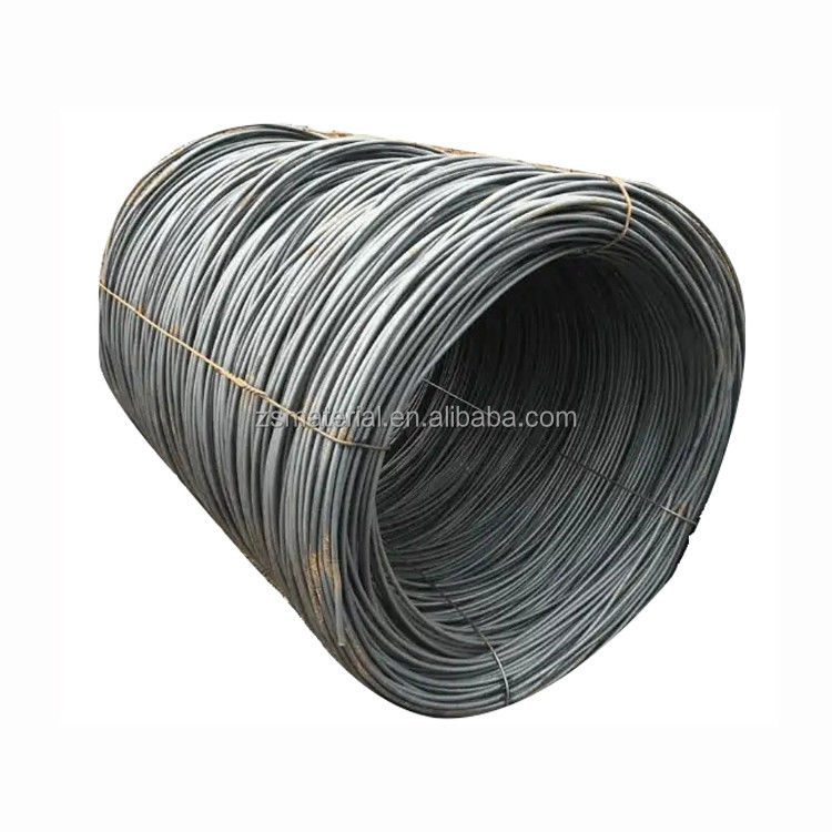 3mm 4mm 5mm 6mm BLACK Surface Low Carbon Steel Wire for Prestressed Concrete High Tensile Strength Cutting Service プレストレスされたコンクリートの高張力切断サービスのための低炭素鋼線